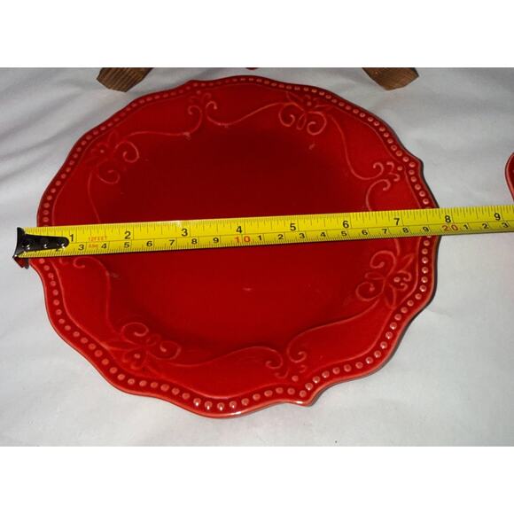 The Pioneer Woman Paige Red Salad Plates (Set of 3) - Picture 3 of 4
